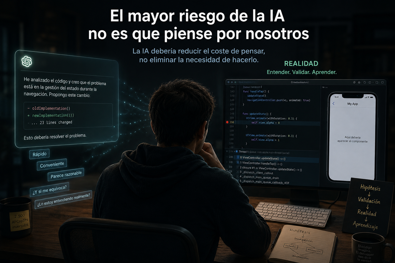 El mayor riesgo de la IA no es que piense por nosotros